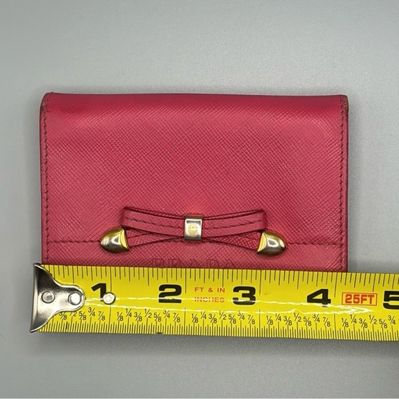 PRADA BOW PINK CARDHOLDER - Picture 8 of 9